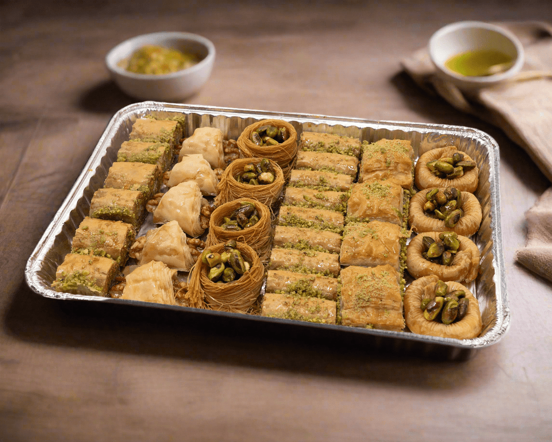 Al Hamdani Sweets 2.25 lb Baklava Assortment Mix with Pistachio