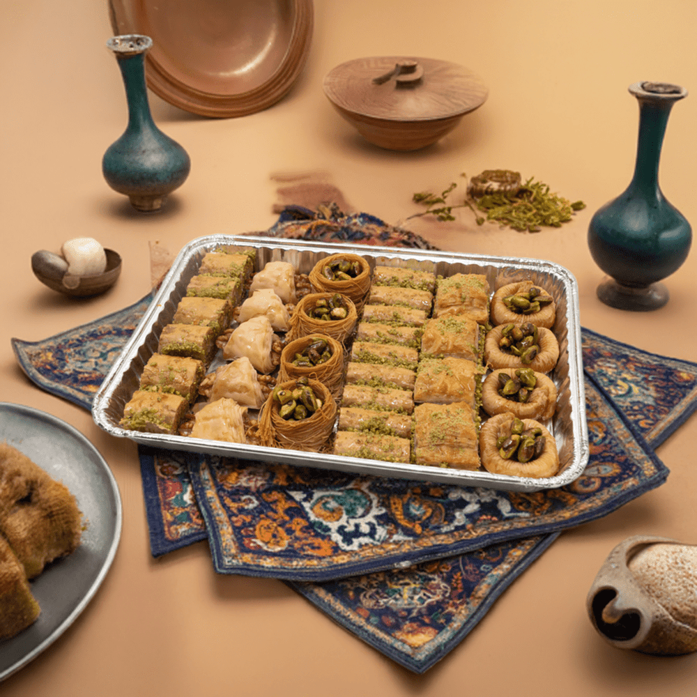 Al Hamdani Sweets 2.25 lb Baklava Assortment Mix with Pistachio