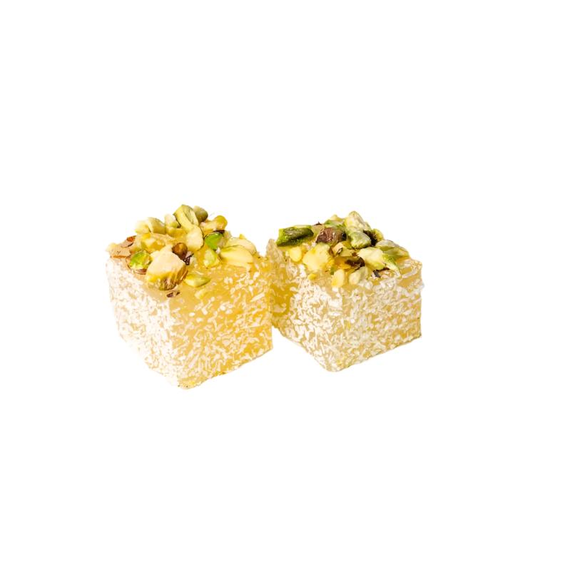 Al Hamdani Sweets .5 lb Turkish Delight Lokum Coconut & Pistachio