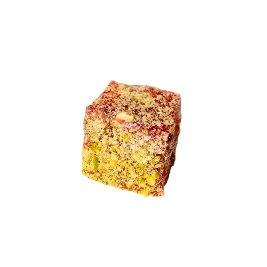 Al Hamdani Sweets .5 lb Turkish Delight Lokum Pomegranate & Pistachio