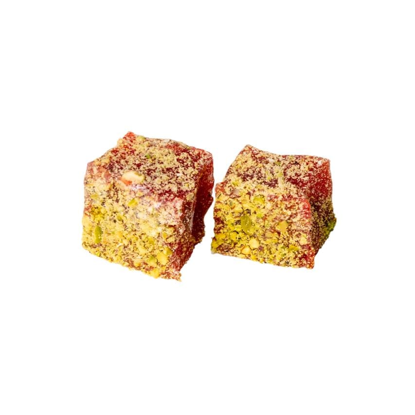 Al Hamdani Sweets .5 lb Turkish Delight Lokum Pomegranate & Pistachio