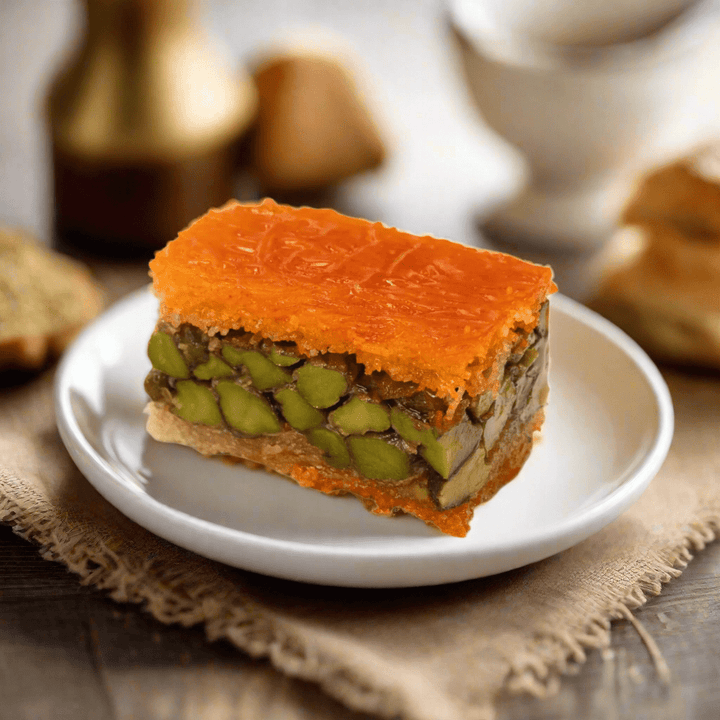 Al Hamdani Sweets Ballourie Orange Pistachio Baklava