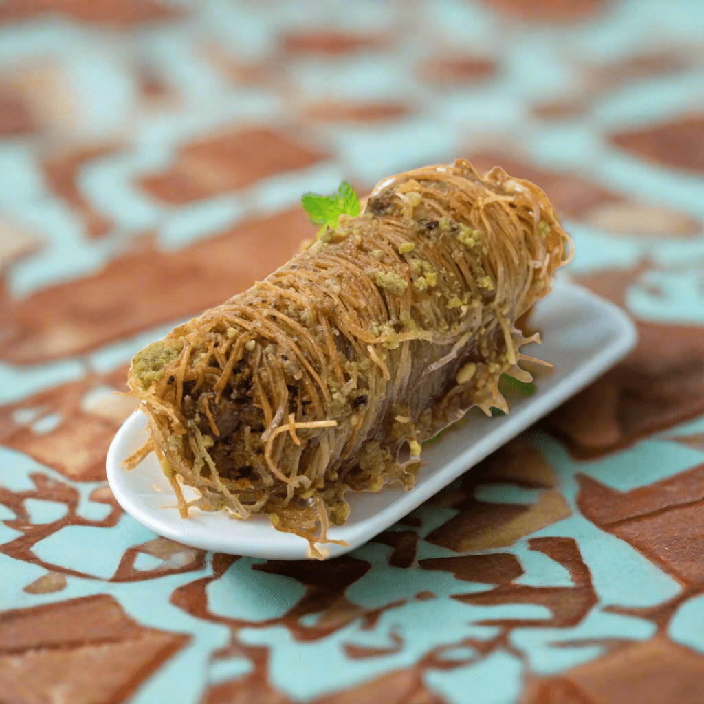 Al Hamdani Sweets Rolled Hair Pistachio Baklava