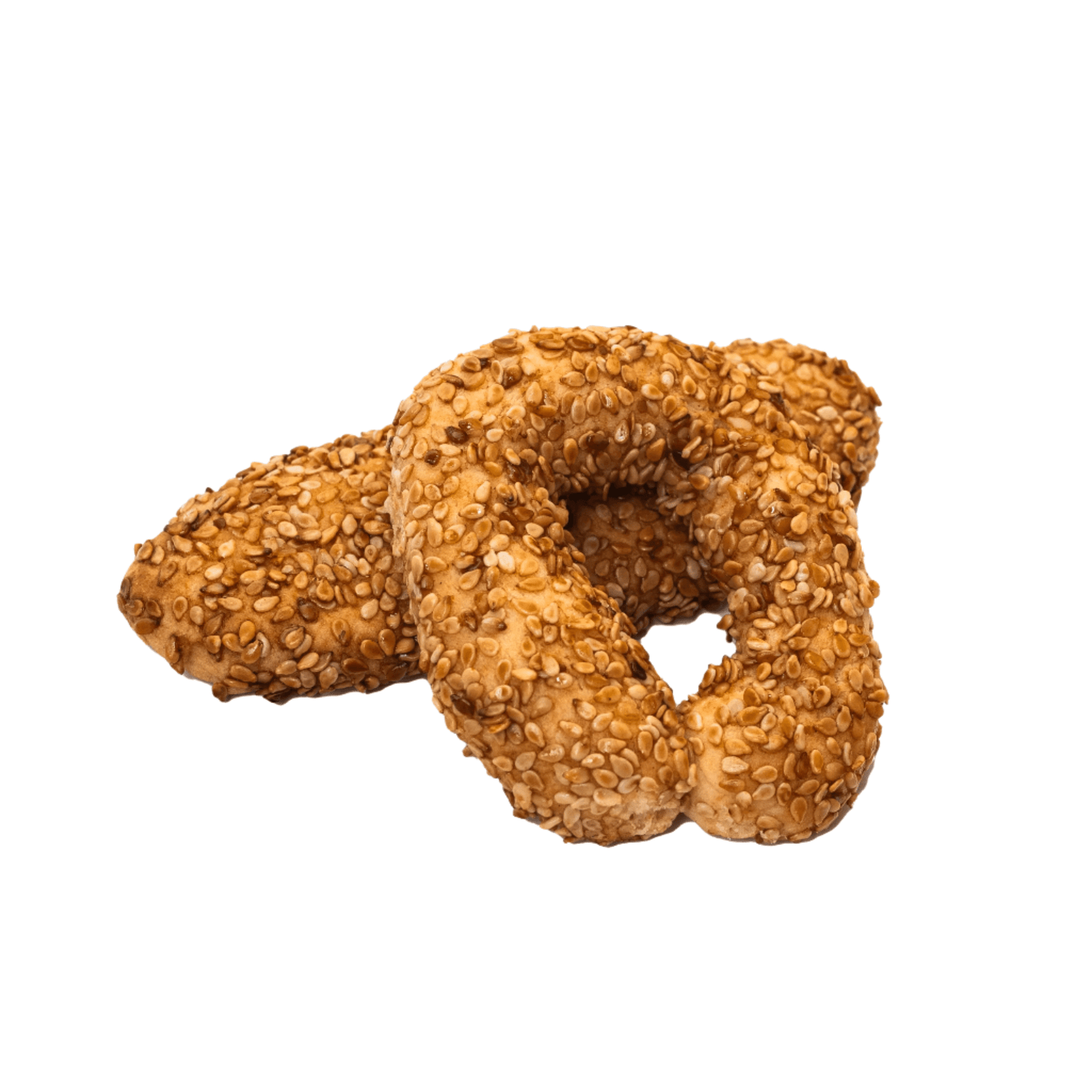 Sesame cookie assortment — mixed selection of freshly baked Middle Eastern sesame cookies with toasted sesame seed coating
